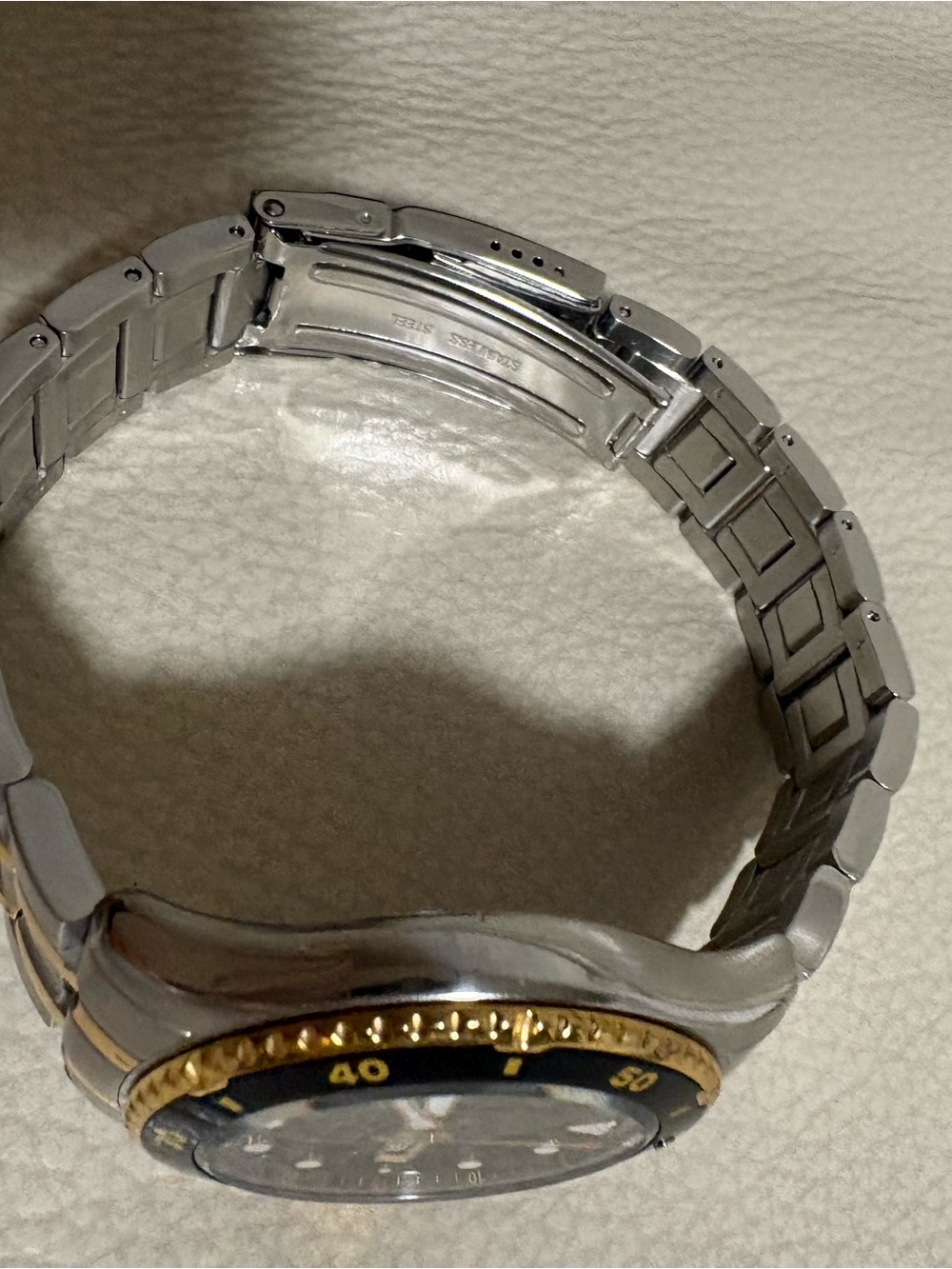 Bulova Two-Tone Gold and Silver Watch with Black Dial - Picture 4 of 10